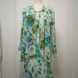 Flowy Floral Chiffon 3 piece Skirt Set